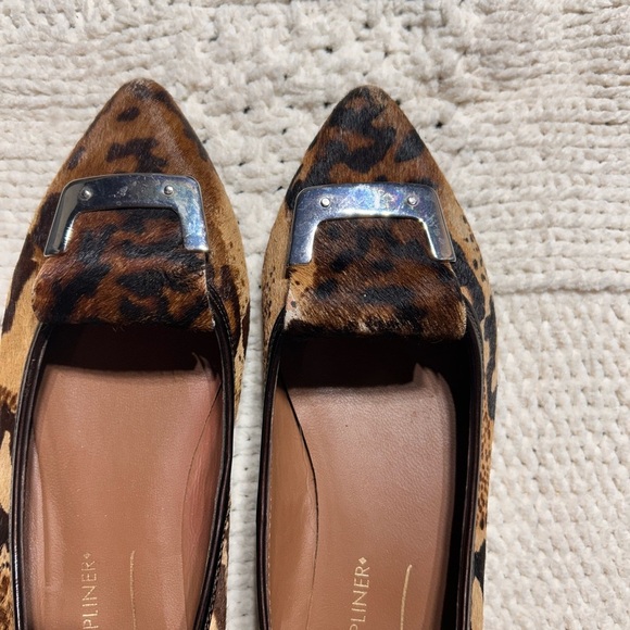 Donald J Pliner Brown Calf Hair Point Toe Wedge with Silver Hardware - Picture 2 of 5